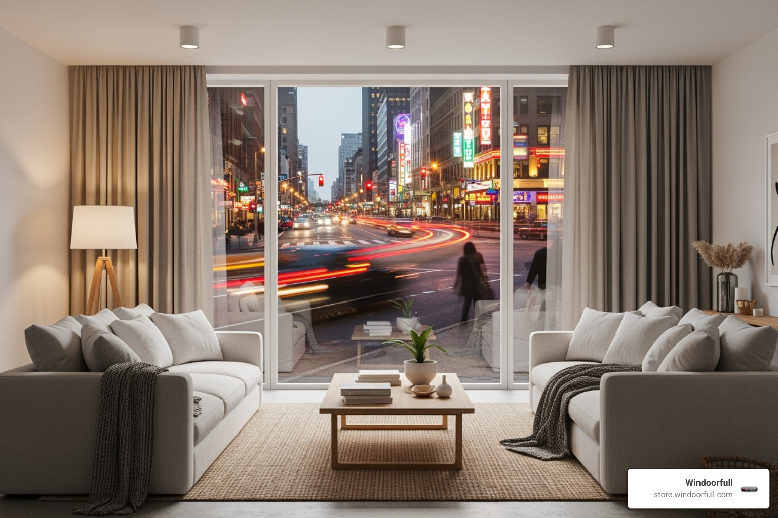 Home on a busy street with a calm interior due to sound-insulating windows - european windows