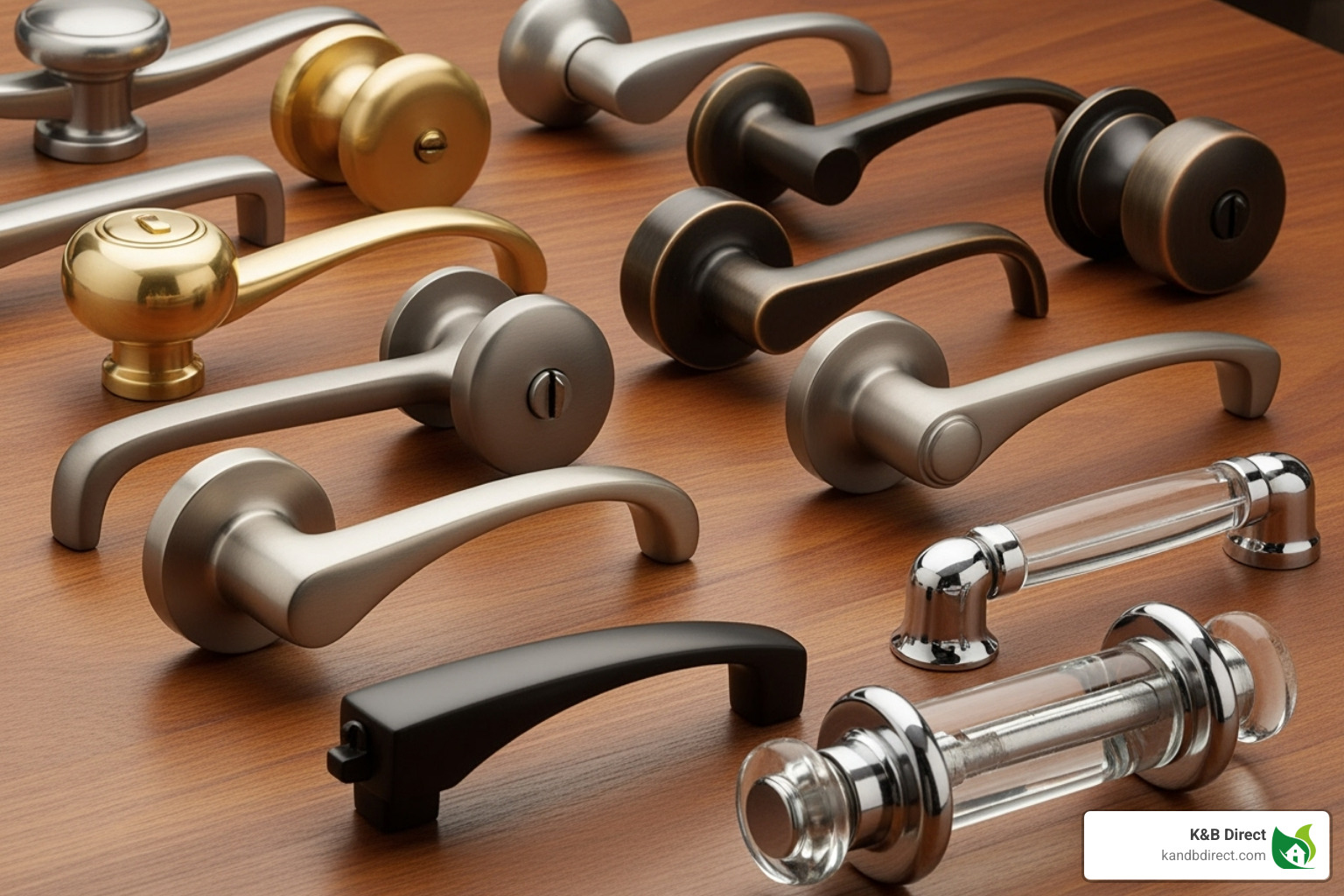 image showcasing a variety of door knobs and handles in different finishes. - interior accent doors image showcasing a variety of door knobs and handles in different finishes. - interior accent doors