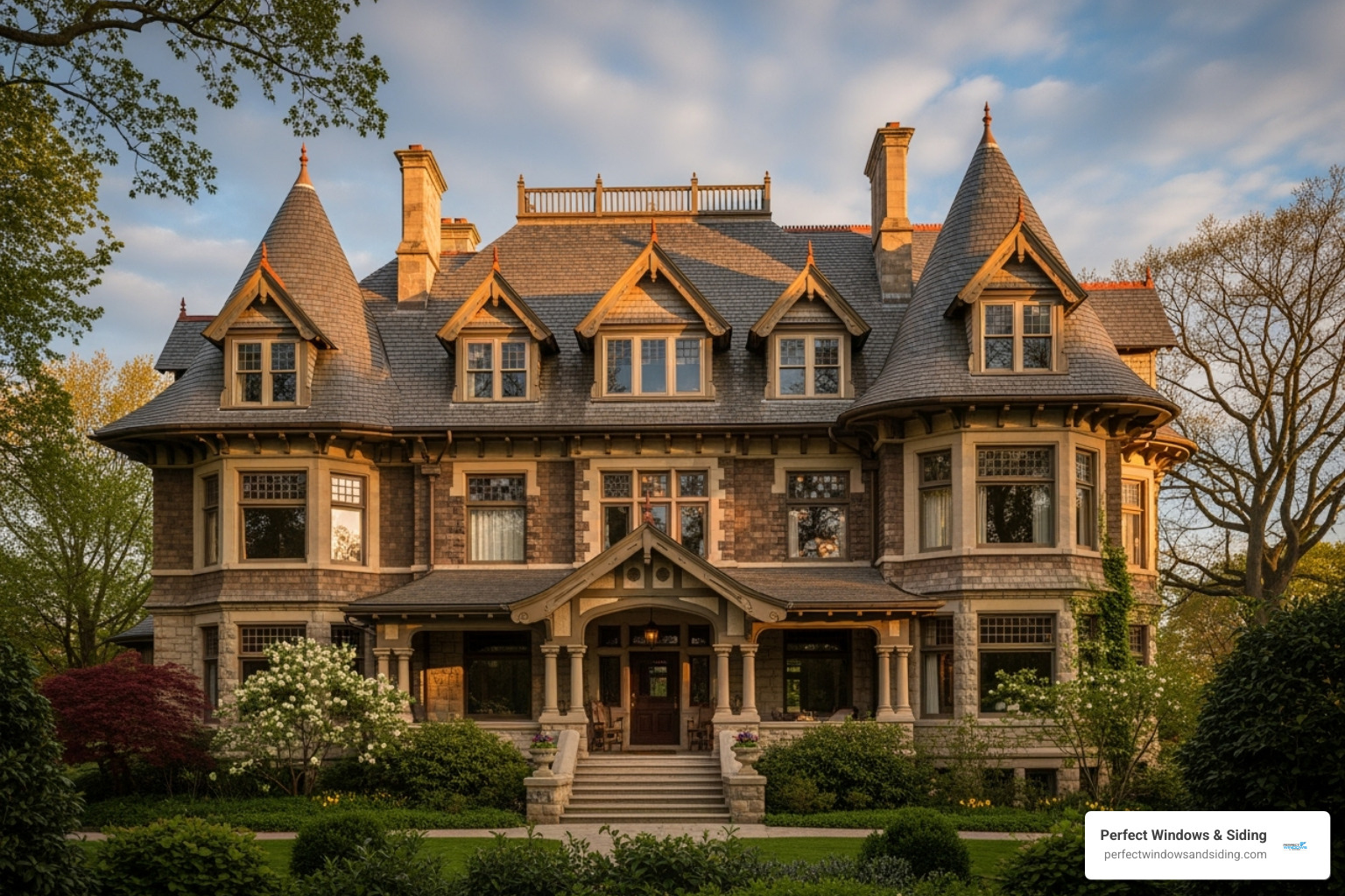 complex multi-story house with gables and dormers - lp siding installation cost