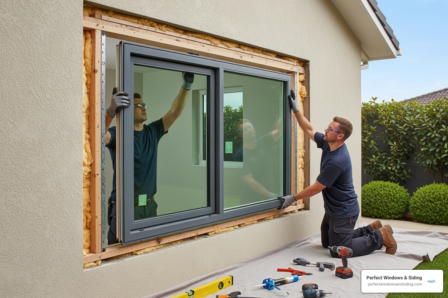 A modern, energy-efficient window installation - home exterior upgrade