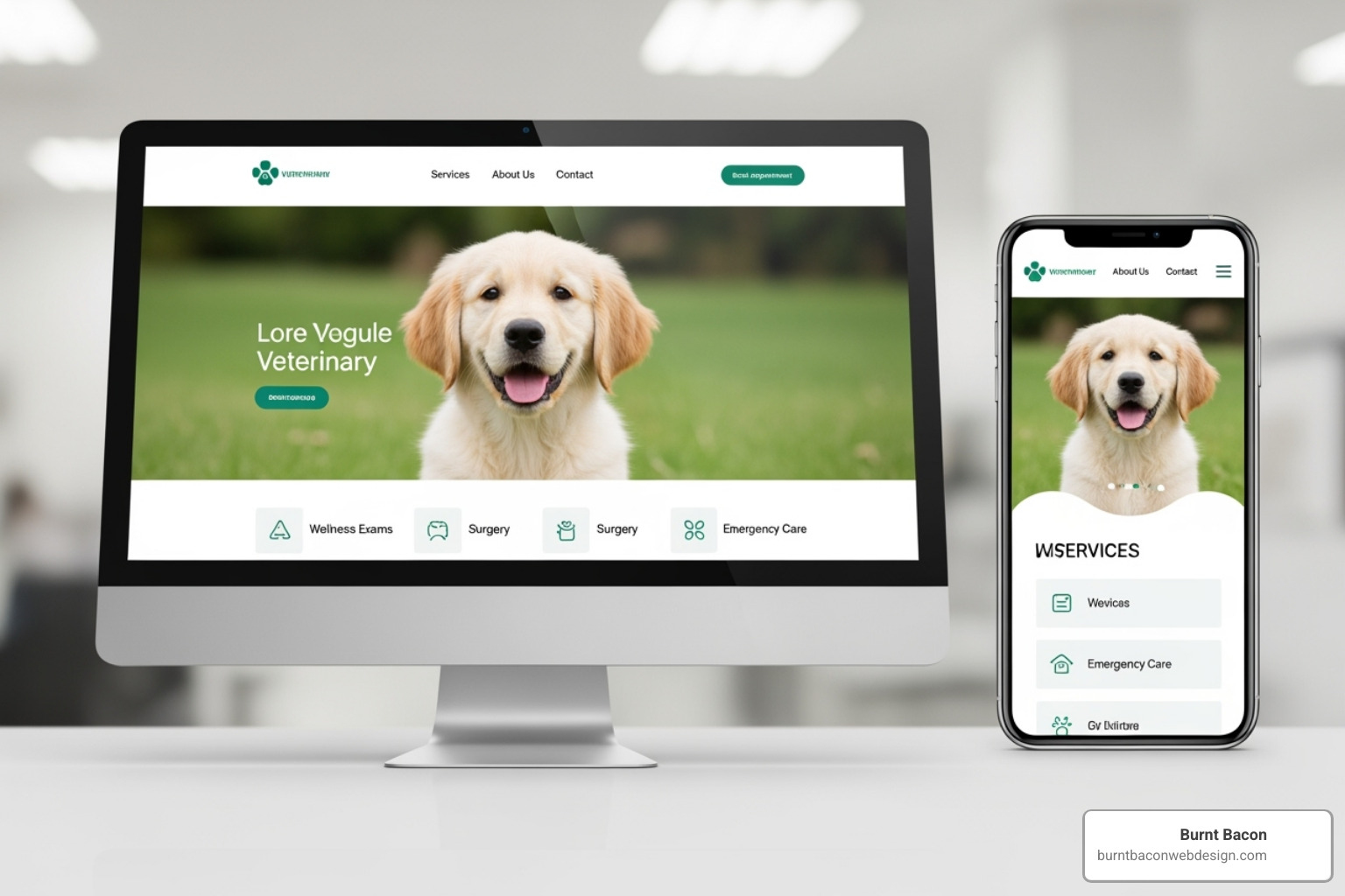 veterinary website displayed on desktop and mobile - veterinary website optimization veterinary website displayed on desktop and mobile - veterinary website optimization