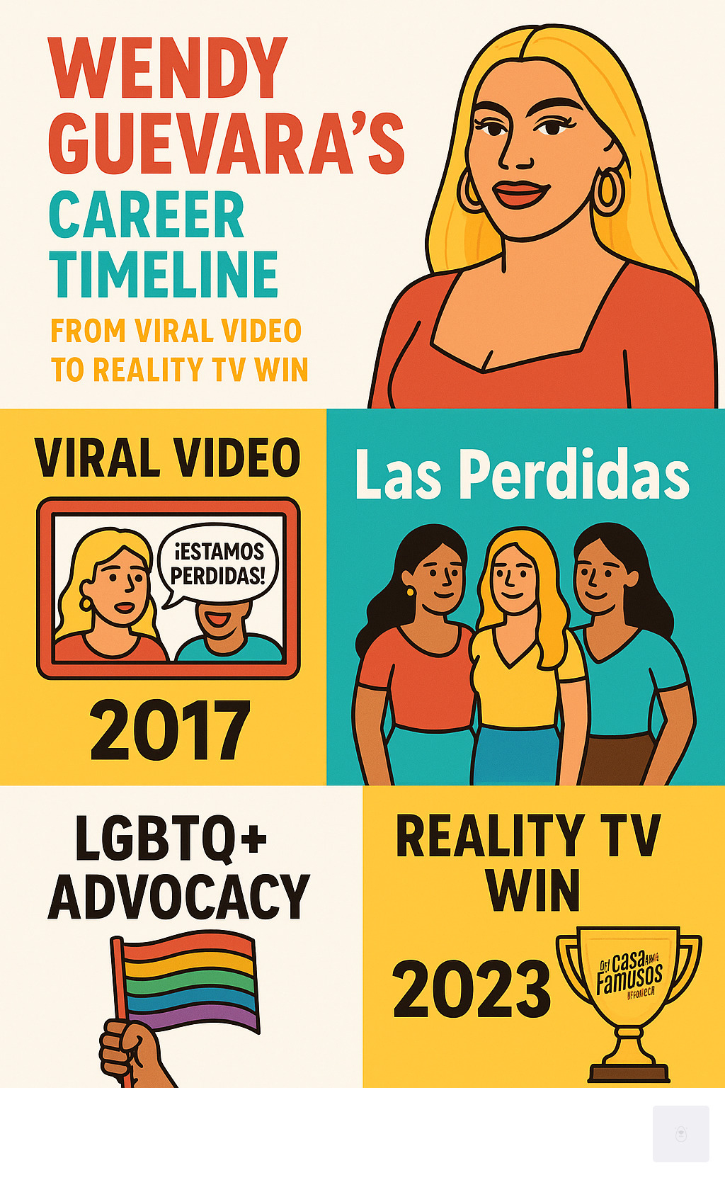 Wendy Guevara's career timeline from viral video to reality TV win - wendy guevara infographic 
