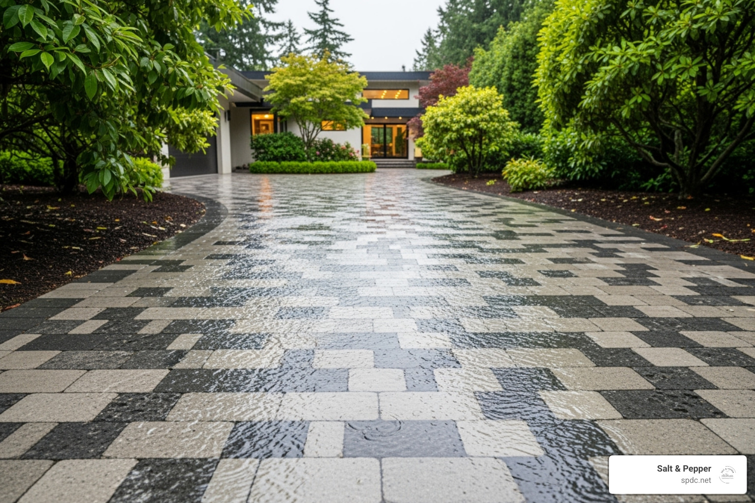pervious paver driveway absorbing rainwater - paving contractors tampa pervious paver driveway absorbing rainwater - paving contractors tampa