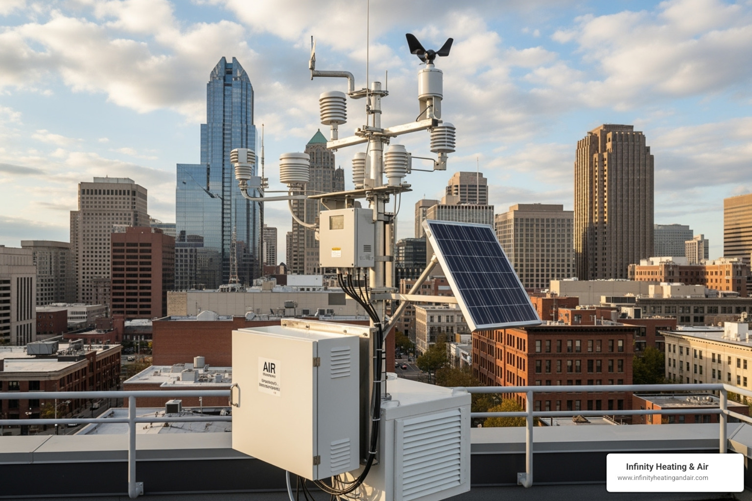Air quality monitoring station in a Washington city - Air quality Washington