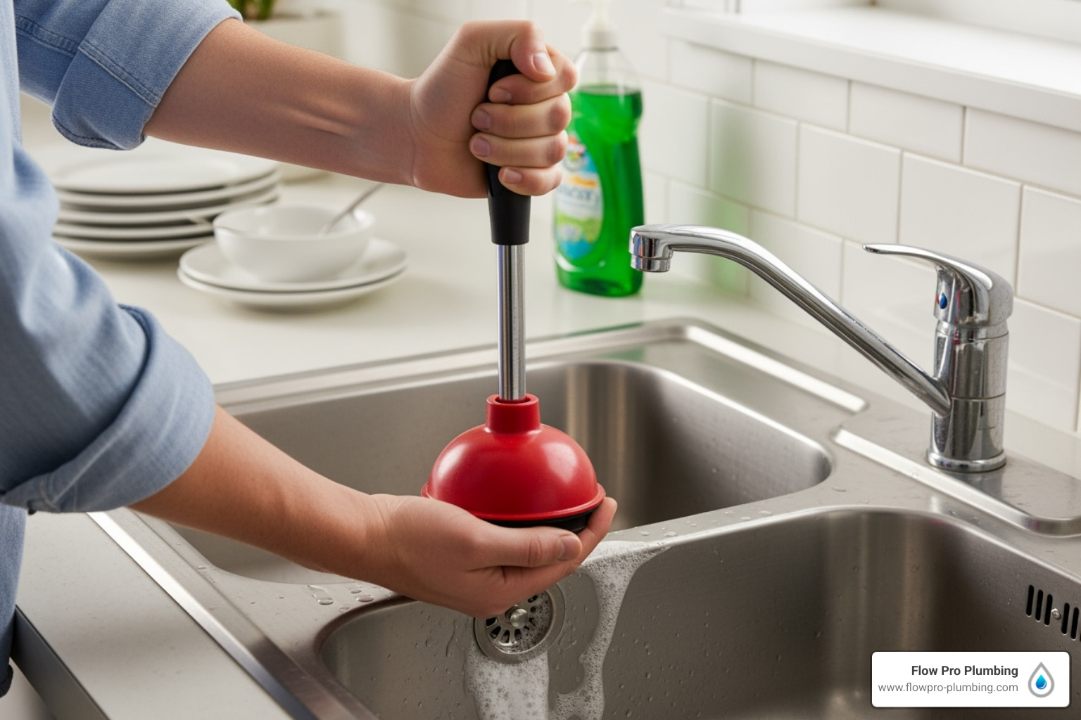 person using a sink plunger correctly - fix clogged sink person using a sink plunger correctly - fix clogged sink