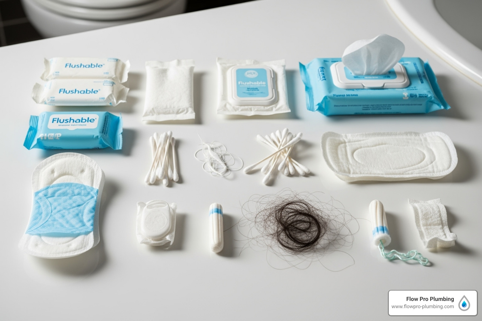 a list of common non-flushable items - Clogged toilet fix a list of common non-flushable items - Clogged toilet fix