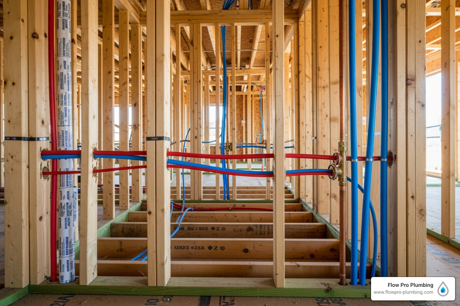Rough-in phase of plumbing in a new home - New construction plumbing Rough-in phase of plumbing in a new home - New construction plumbing
