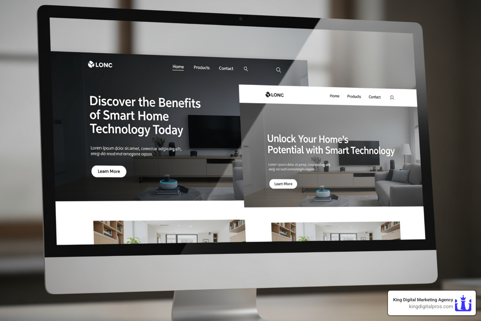 Image showing an A/B test of two different webpage headlines - Conversion Optimization