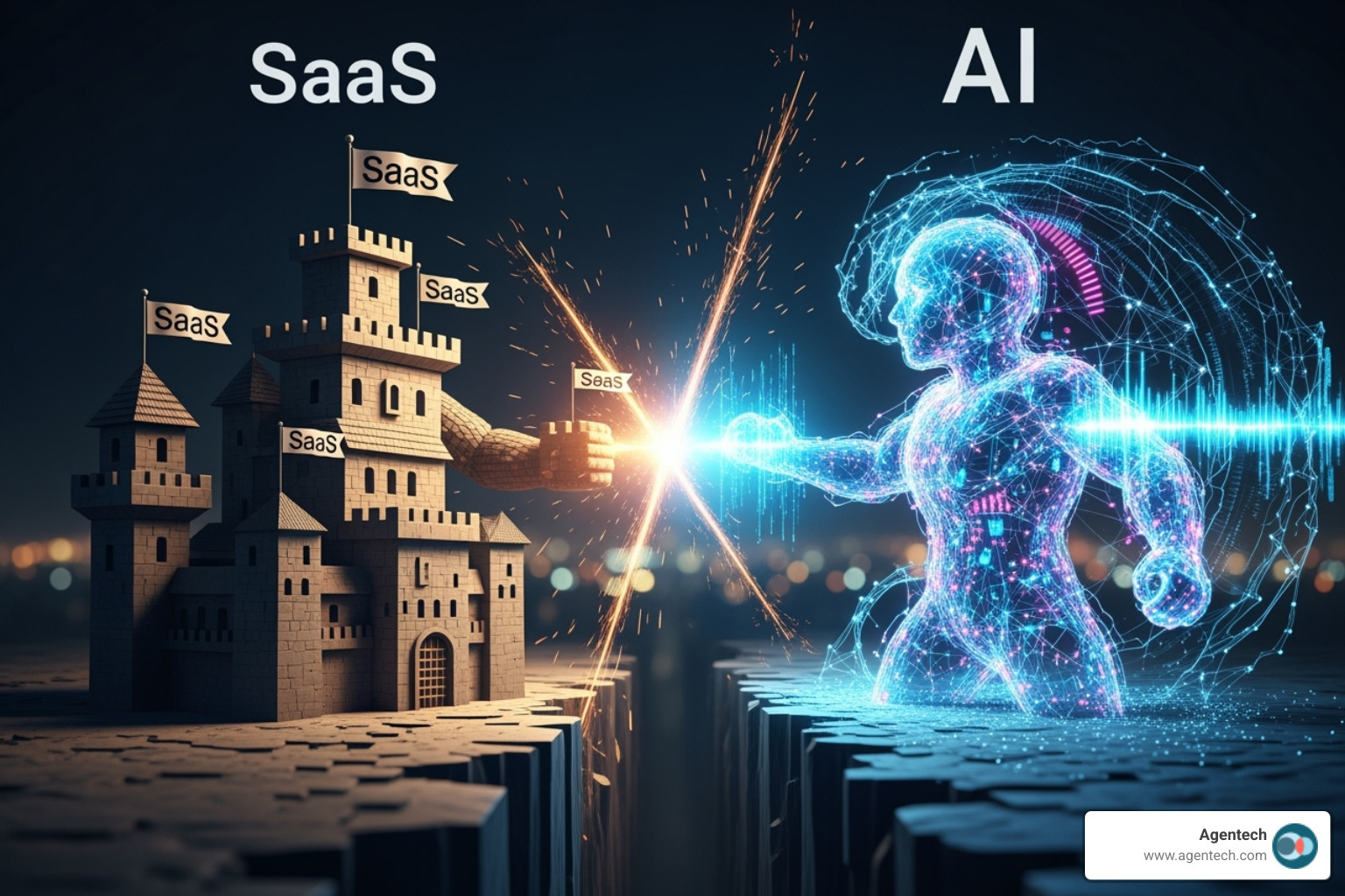 SaaS platform with AI agent integration - saas vs ai