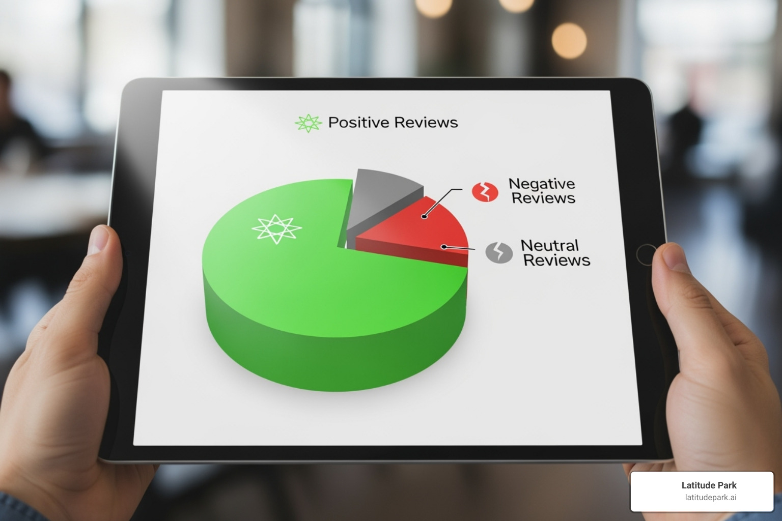 social media post featuring a customer testimonial with a graphic overlay - review management
