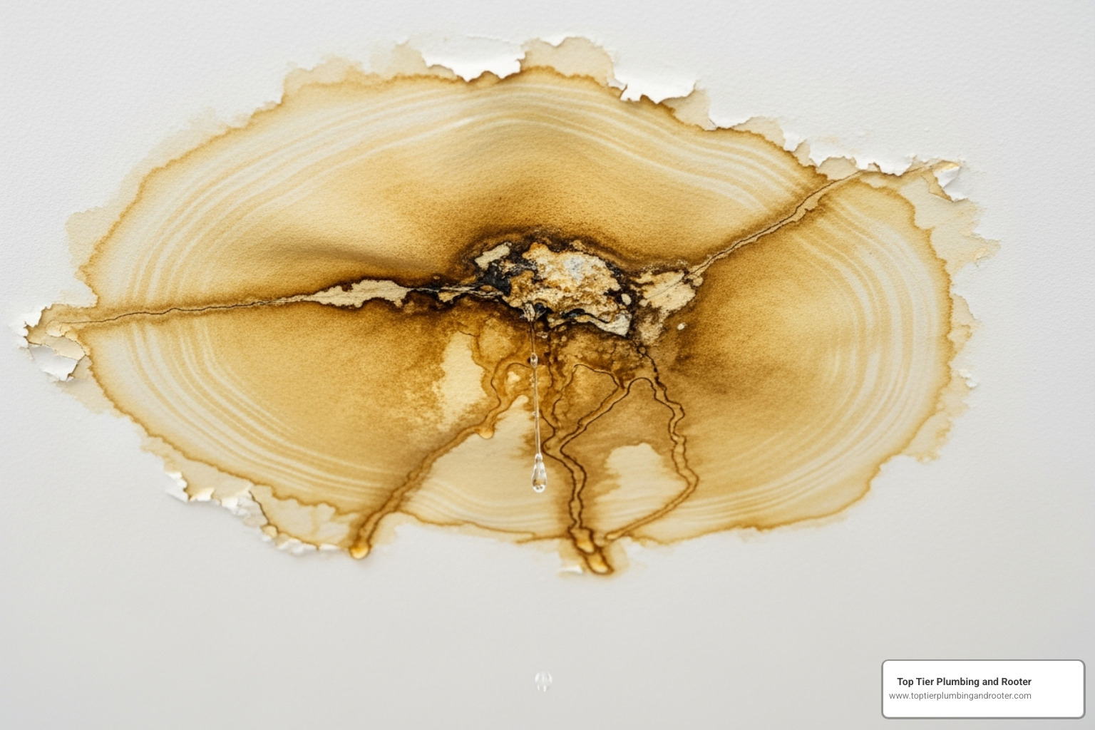 a large wet patch on a ceiling, indicating a hidden leak - electronic leak detection a large wet patch on a ceiling, indicating a hidden leak - electronic leak detection