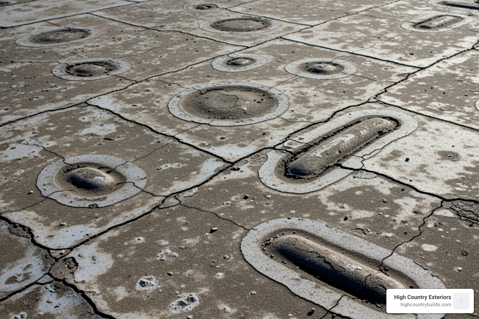 Commercial roof showing blistering and cracks - local commercial roofing services