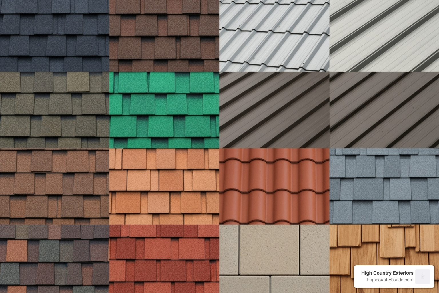 various roofing materials like asphalt shingles and metal panels - roofer company