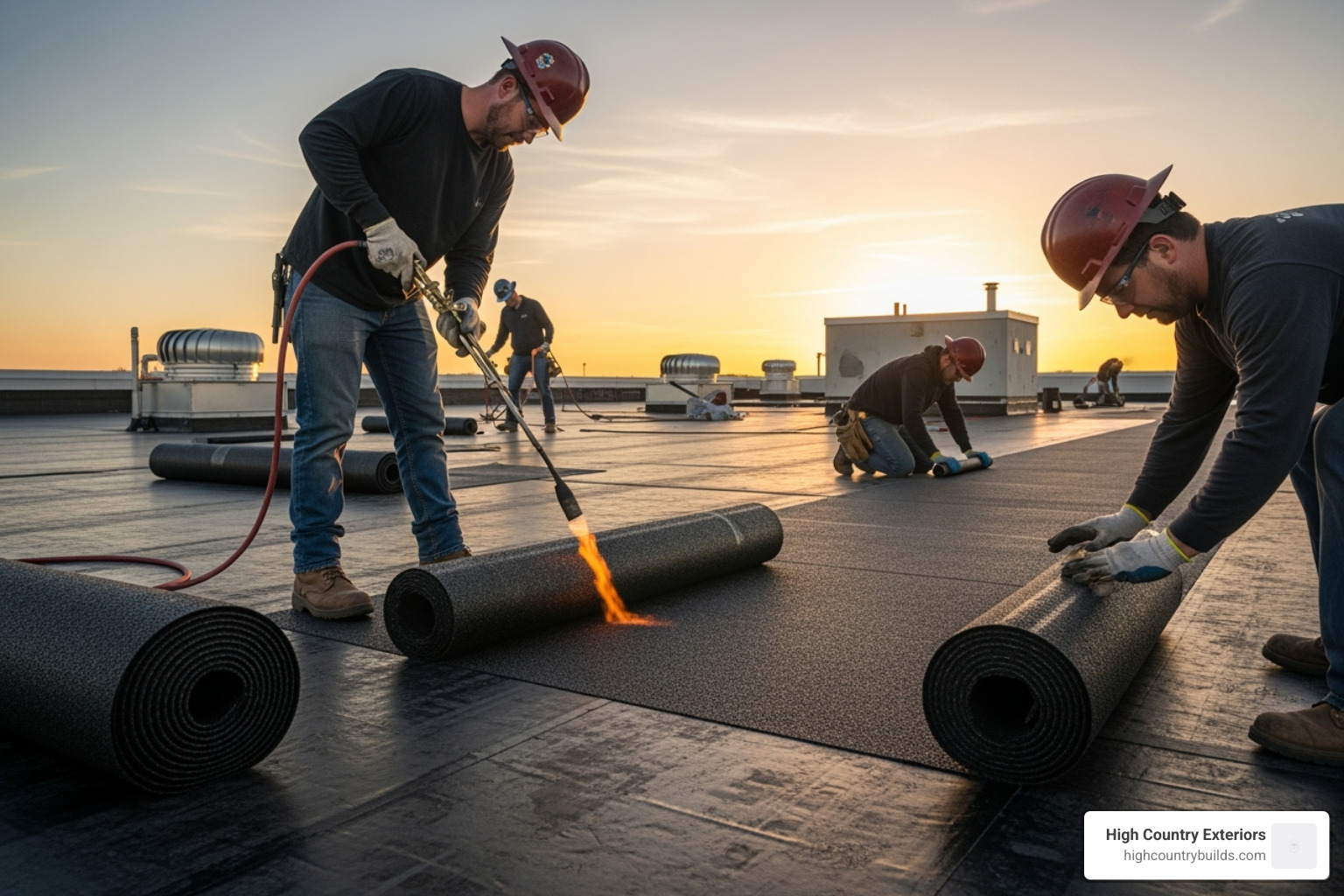 Modified bitumen roof installation - Commercial roof solutions