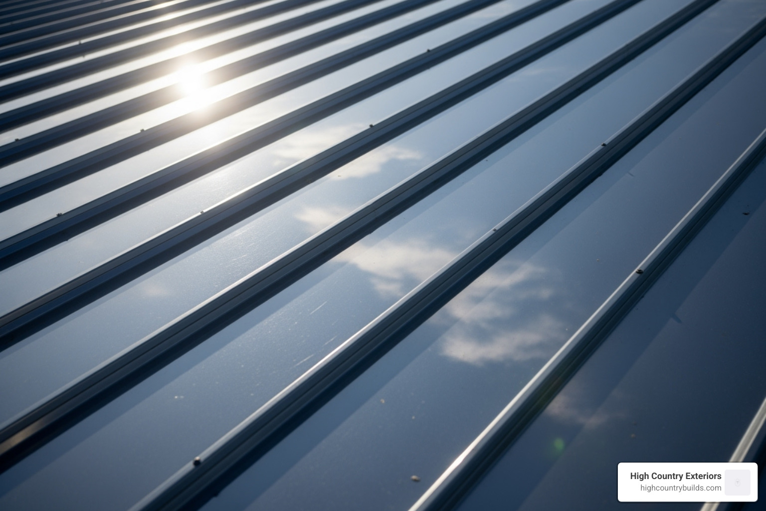 Solar reflectivity on a metal roof - aluminium roof cladding Solar reflectivity on a metal roof - aluminium roof cladding