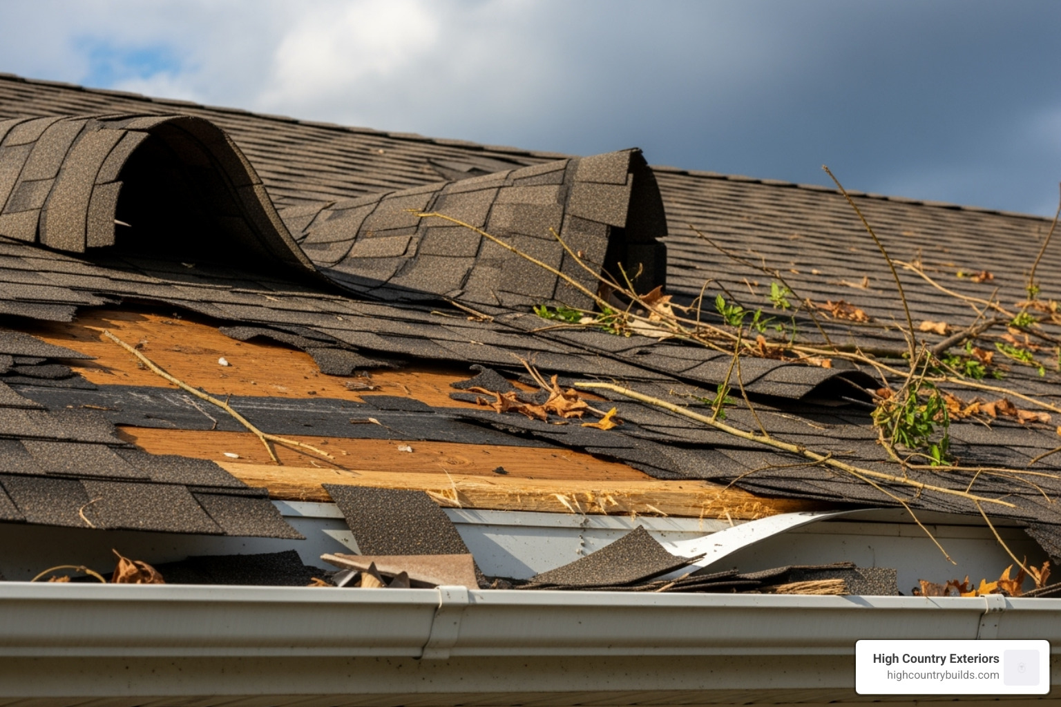 storm damaged roof - roof inspector near me