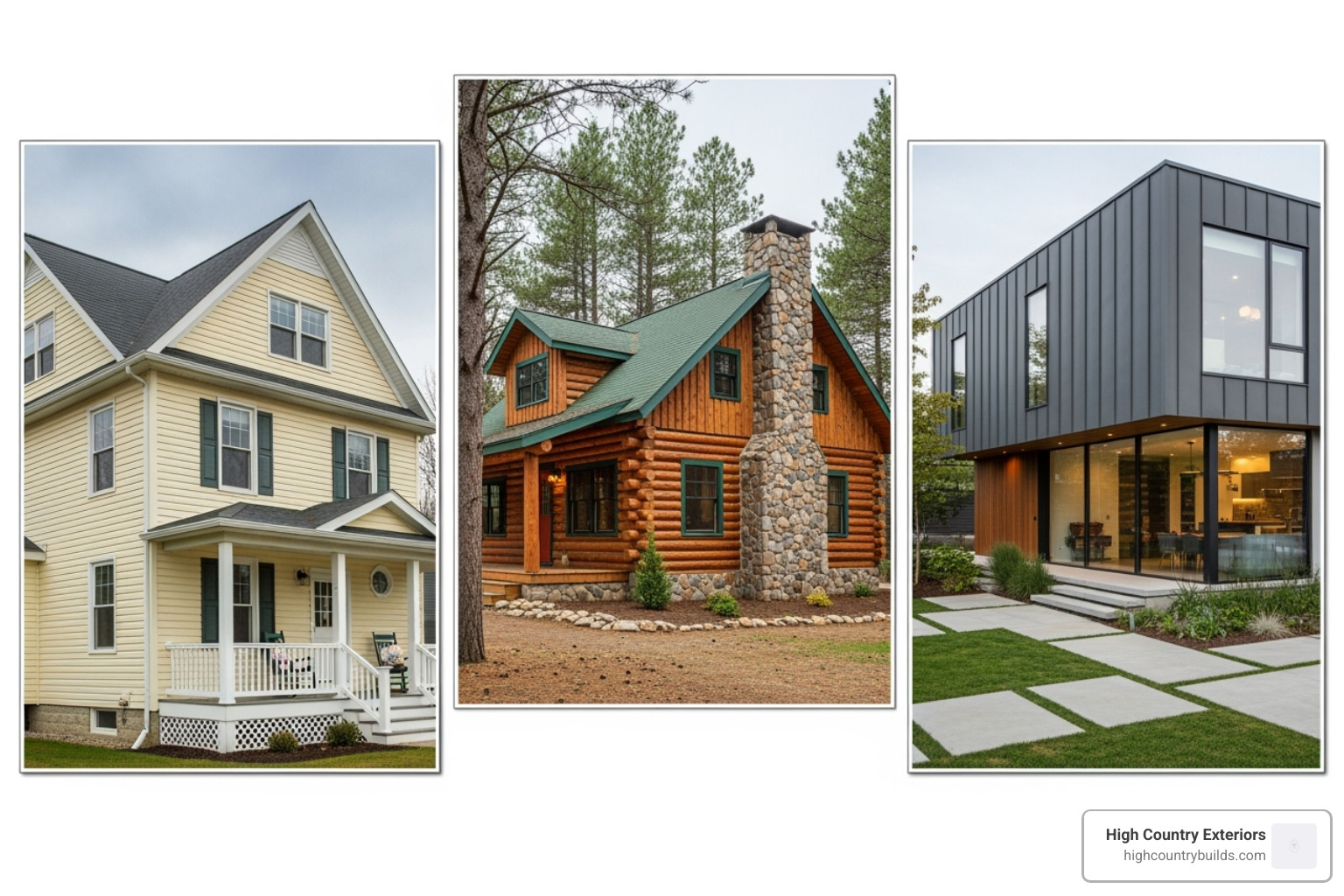 Image gallery showcasing homes with vinyl, wood, and metal siding - asbestos shingle replacement Image gallery showcasing homes with vinyl, wood, and metal siding - asbestos shingle replacement