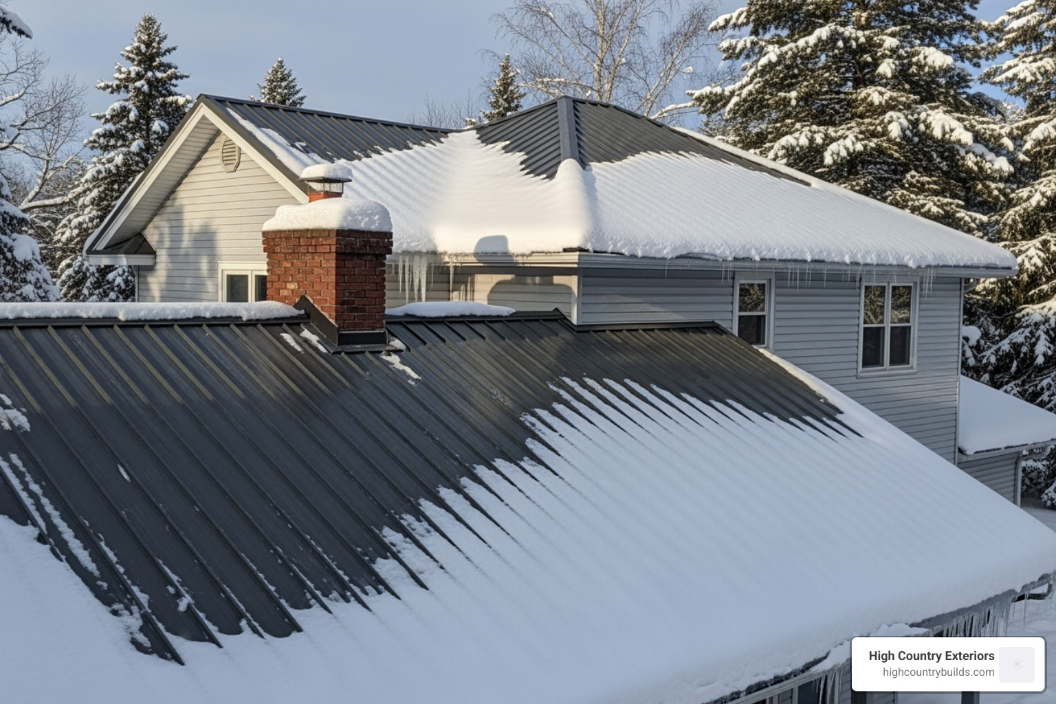 metal roof withstanding heavy snow load - residential sheet metal roofing