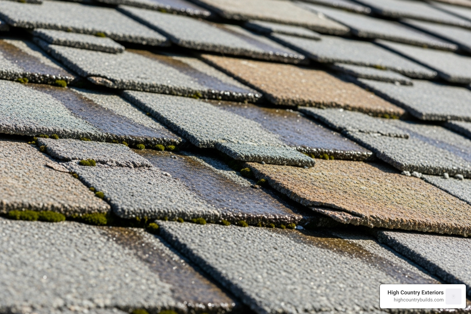 Close-up of weathered asbestos-cement shingles showing texture - asbestos shingle replacement Close-up of weathered asbestos-cement shingles showing texture - asbestos shingle replacement