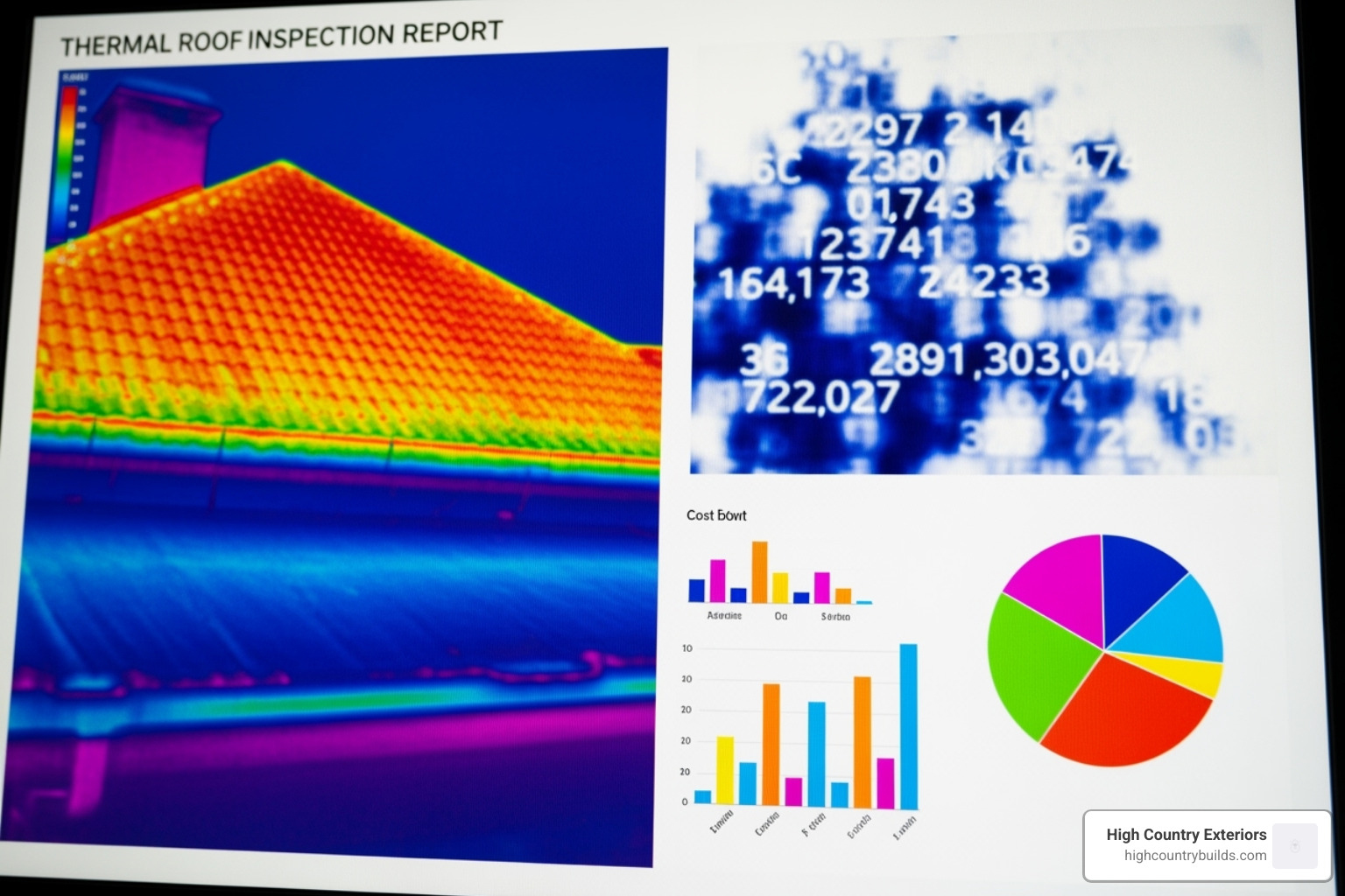 Image of a sample thermal inspection report showing cost breakdown - thermal roof inspection cost Image of a sample thermal inspection report showing cost breakdown - thermal roof inspection cost