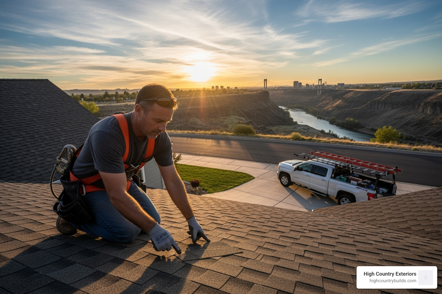 A professional roofing contractor showing their valid license and insurance certificate to a homeowner during an initial consultation - roofing contractors twin falls