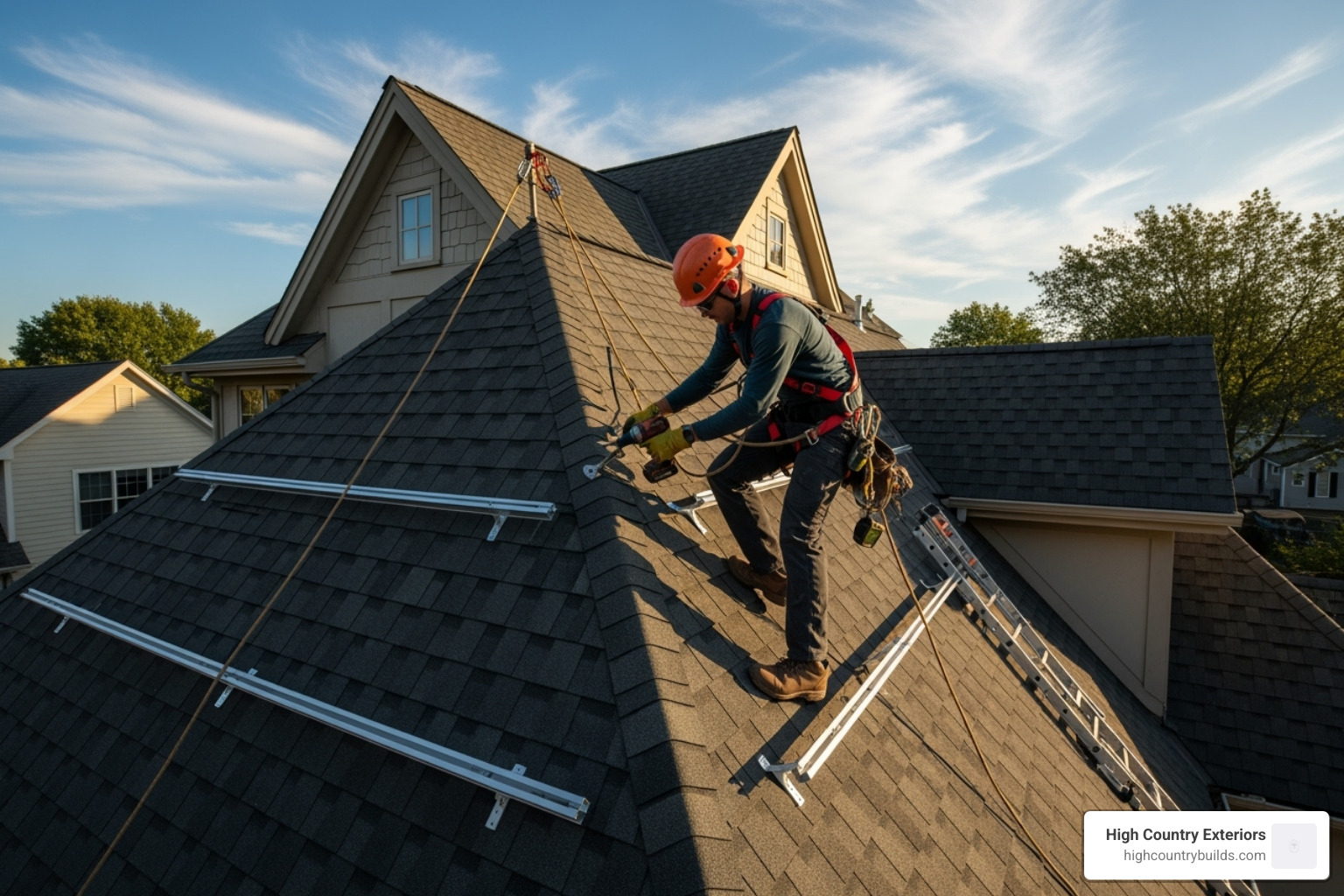steep-pitched roof access difficulty - asbestos roof replacement cost