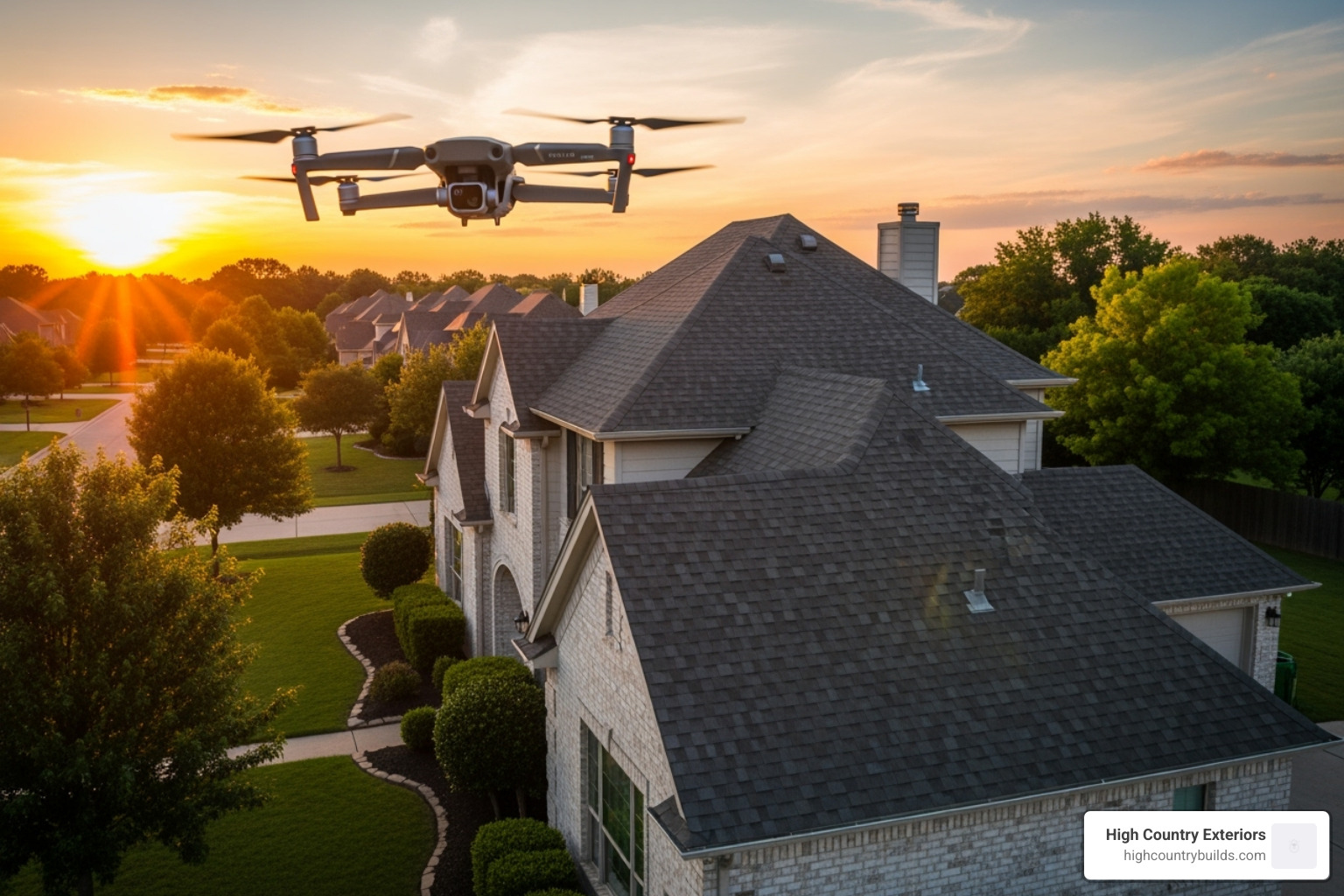 drone flying over house for roof inspection - are roof inspections free drone flying over house for roof inspection - are roof inspections free