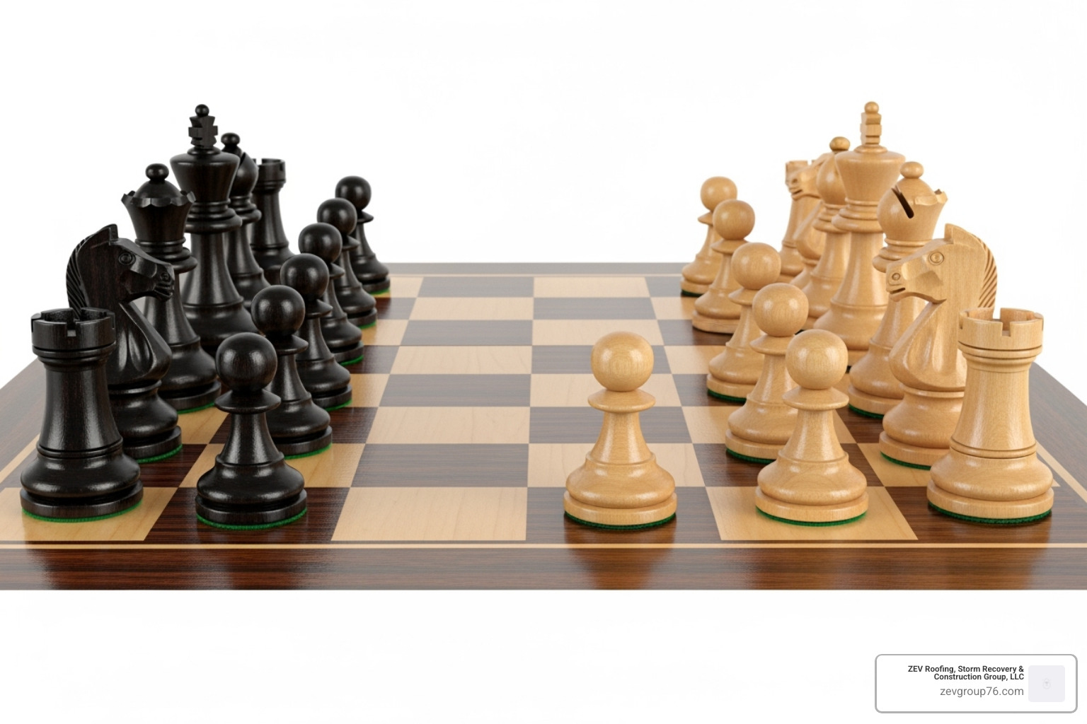 A chess board with one side having only a pawn and the other having all its pieces - insurance claims assistance company A chess board with one side having only a pawn and the other having all its pieces - insurance claims assistance company