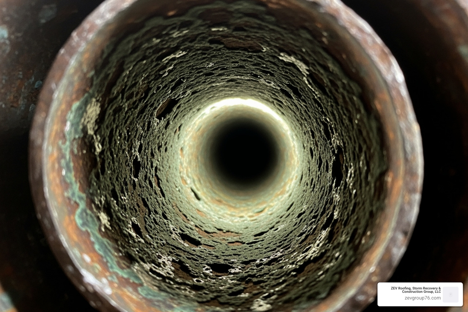 interior of corroded copper pipe showing pitting - how to prevent pinhole leaks in copper pipes
