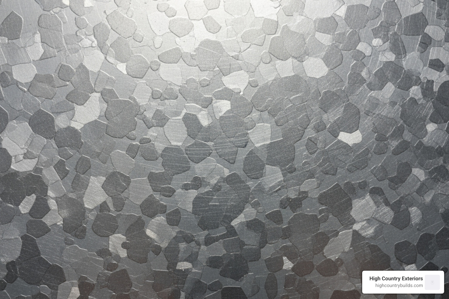 subtle spangle pattern of an unpainted Galvalume panel - galvalume metal roof