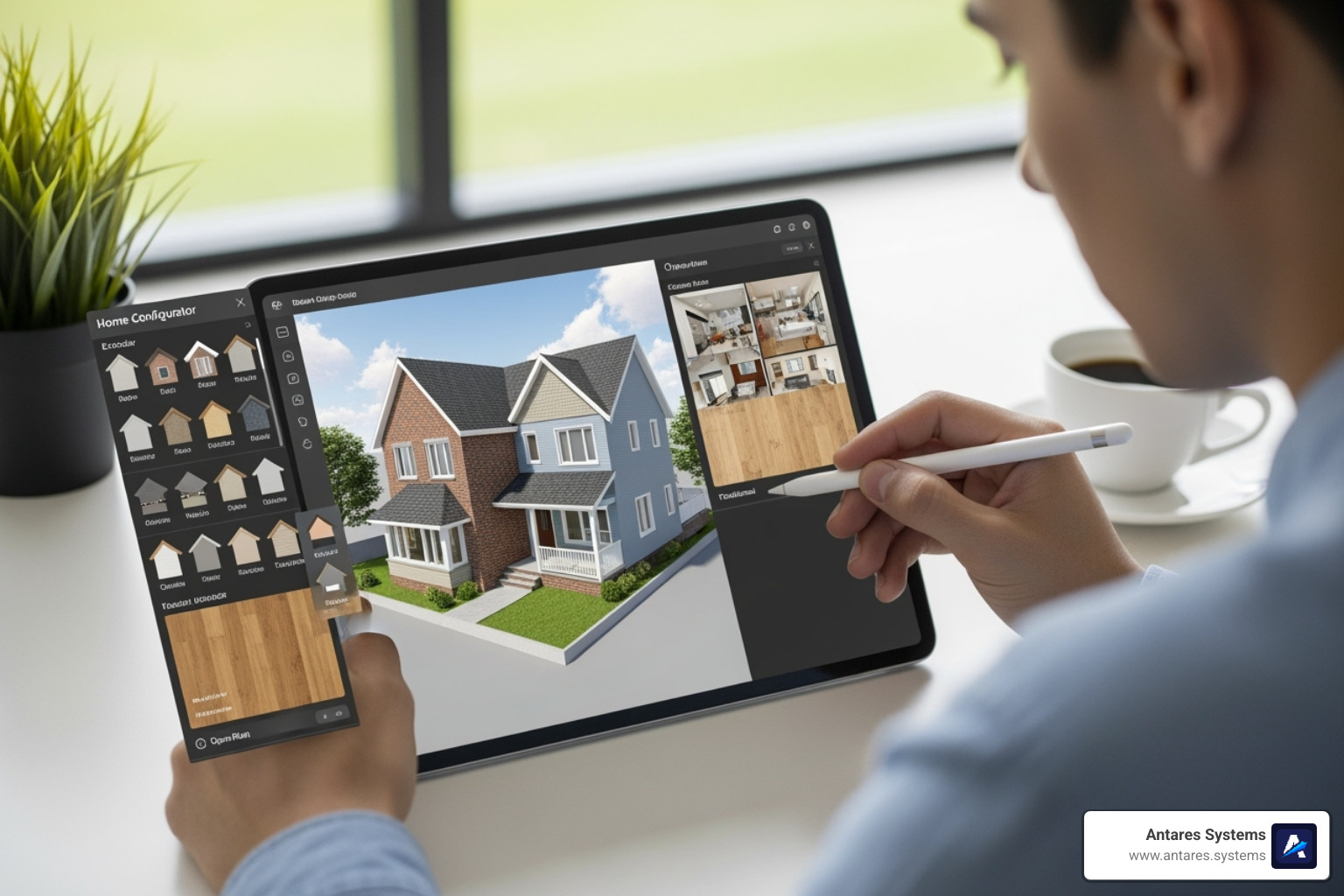3D home configurator tool in use - home builder web design