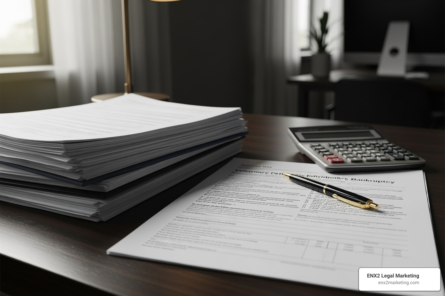 the first page of a generic U.S. Bankruptcy Voluntary Petition form. - Bankruptcy filing documents the first page of a generic U.S. Bankruptcy Voluntary Petition form. - Bankruptcy filing documents