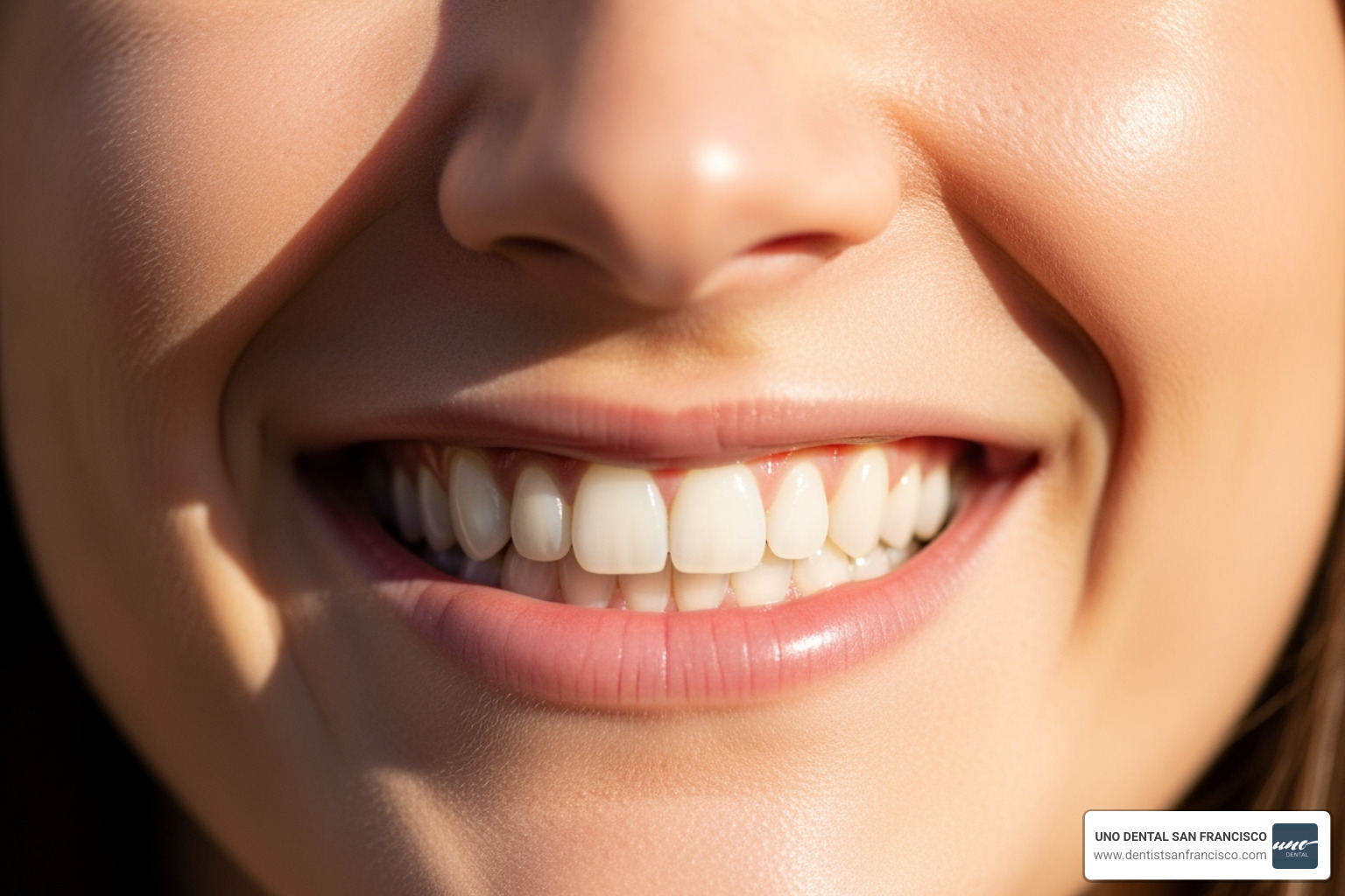 bright, healthy smile - coffee stained teeth