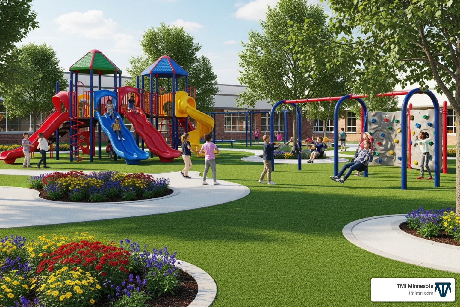 beautifully completed school landscape featuring artificial turf and other design elements - artificial grass for schools beautifully completed school landscape featuring artificial turf and other design elements - artificial grass for schools
