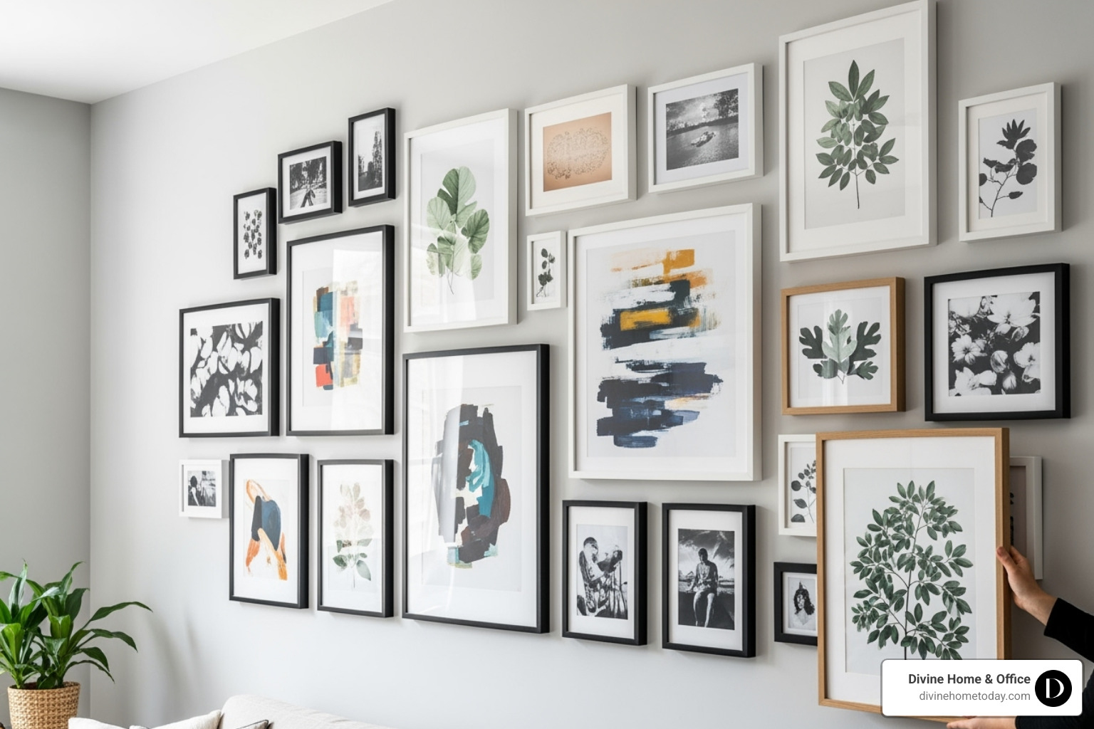 illustrating the 57-inch rule on a blank wall - hanging a picture wall illustrating the 57-inch rule on a blank wall - hanging a picture wall
