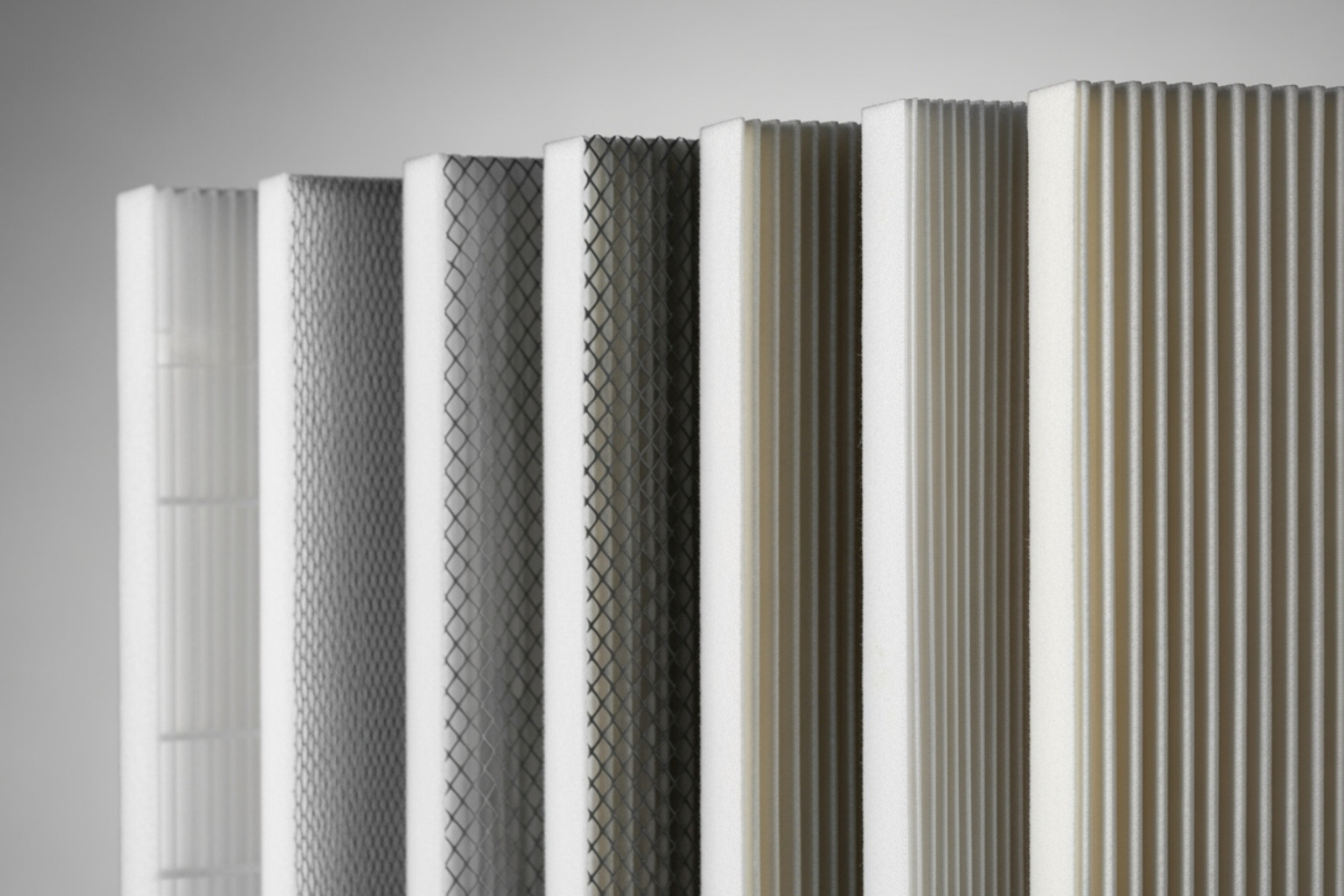 different types of air filters showing MERV ratings - improved indoor air quality
