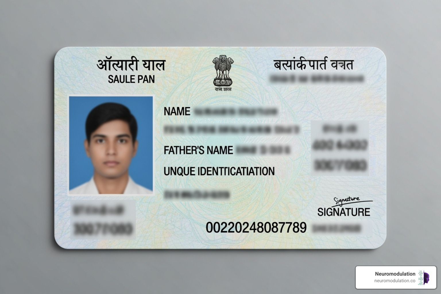 Sample TAN card or document - What is tAN