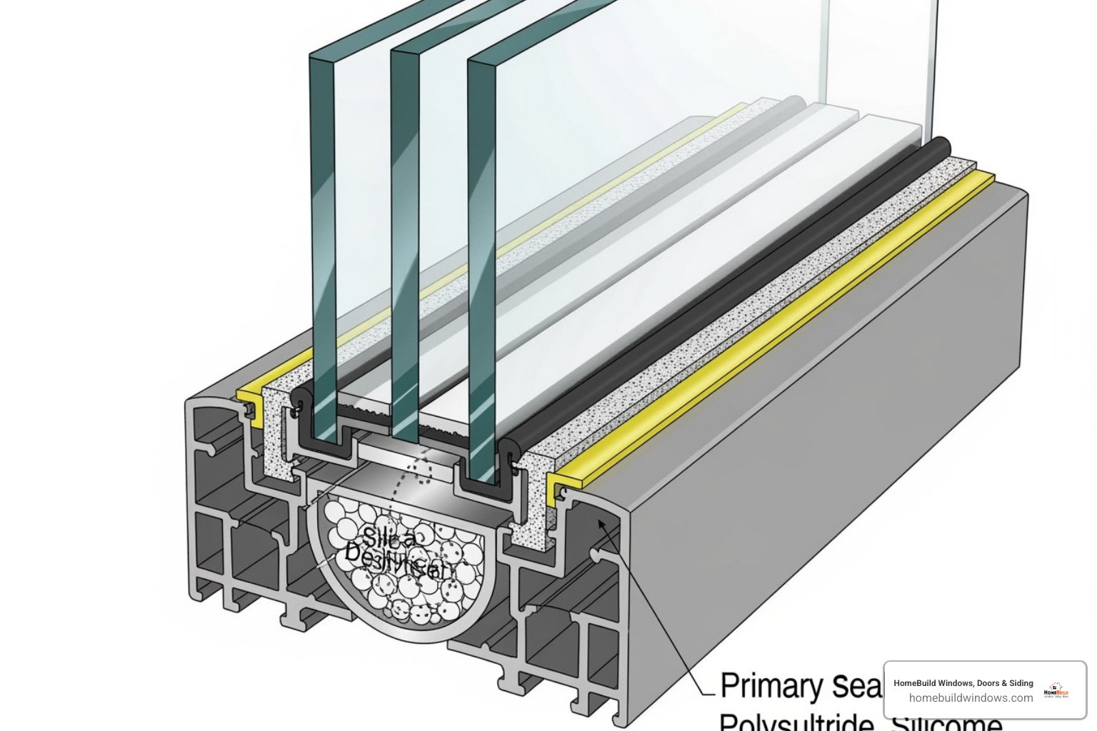 cross-section of double-pane window - awning windows replacement
