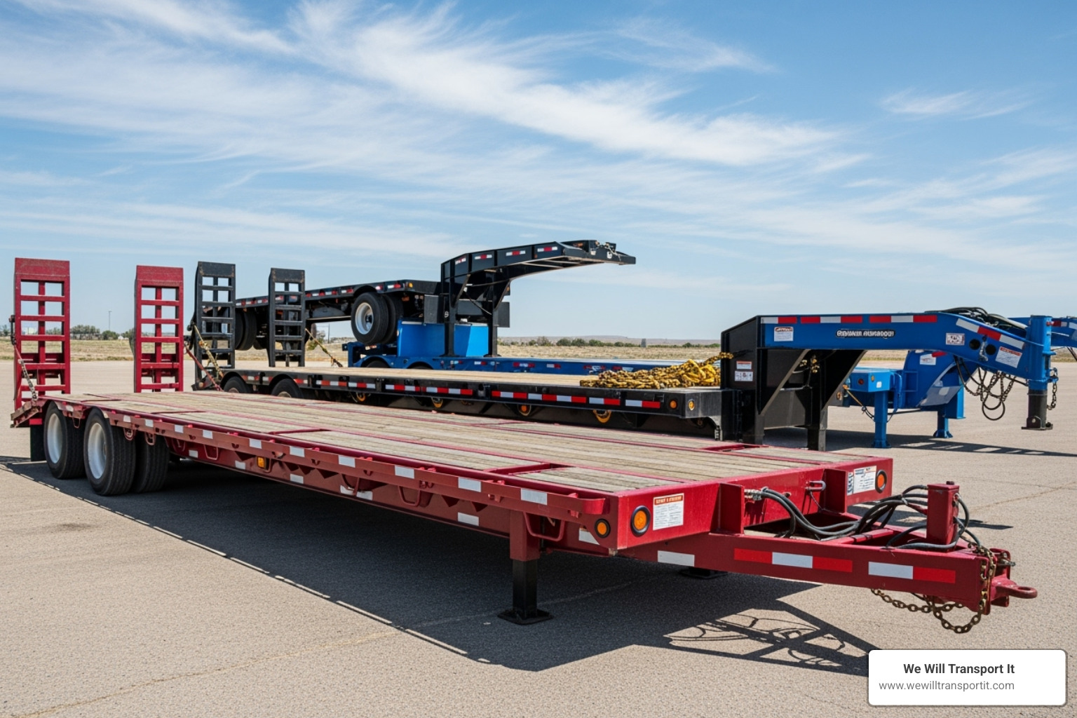 Different specialized trailers - Equipment Transport