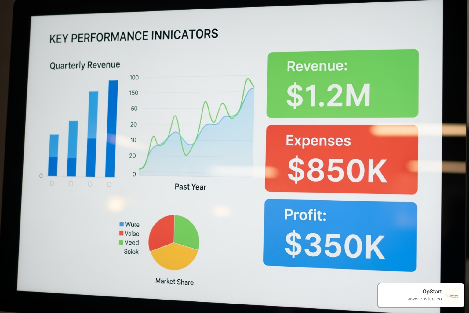 dashboard with charts and KPIs - business startup budget template google sheets