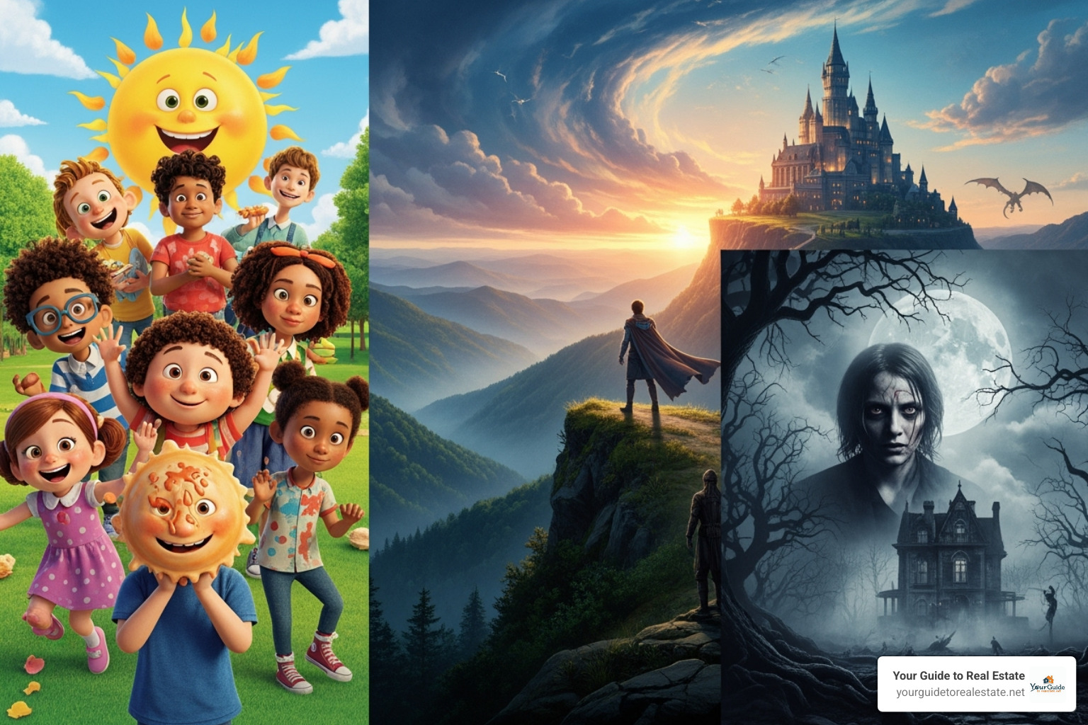 A collage of posters from Ryan Grantham's films, including Diary of a Wimpy Kid, The Imaginarium of Doctor Parnassus, and Supernatural - ryan grantham movies