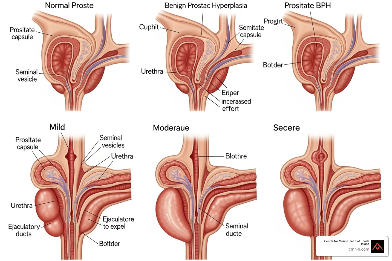 Different types of BPH prostates - BPH treatment