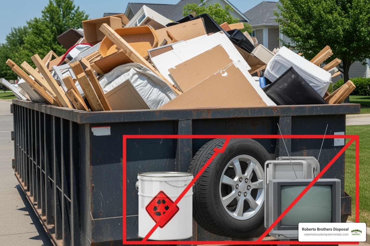 acceptable and prohibited items - you fill we haul dumpsters