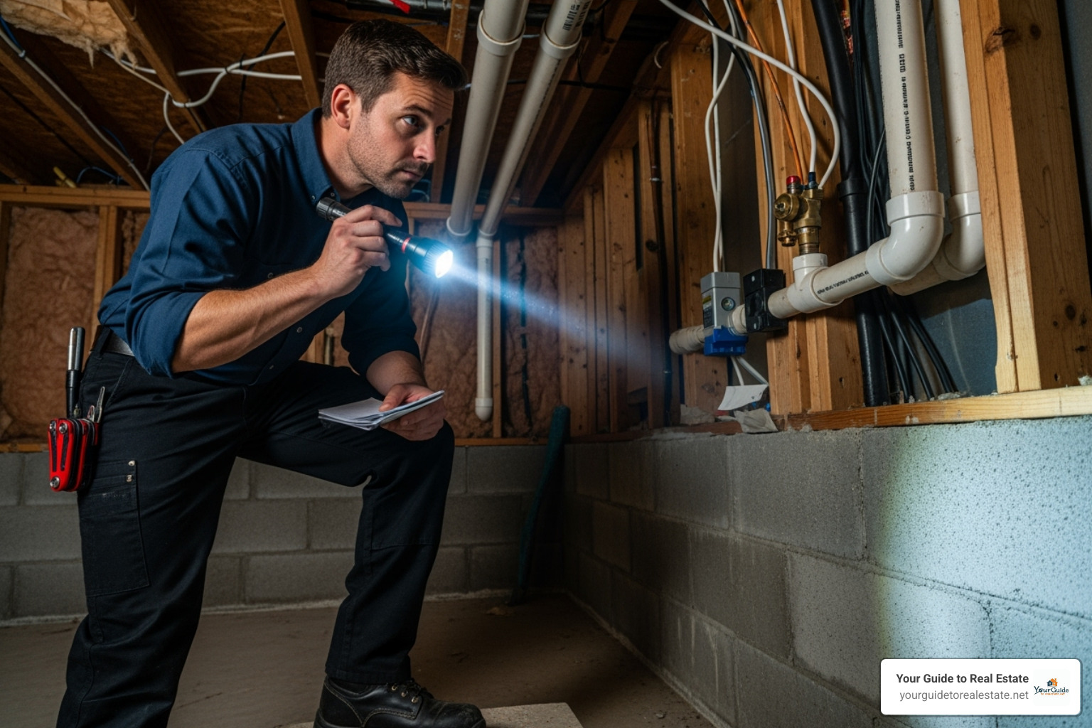 Home inspection in progress - Questions to ask realtor