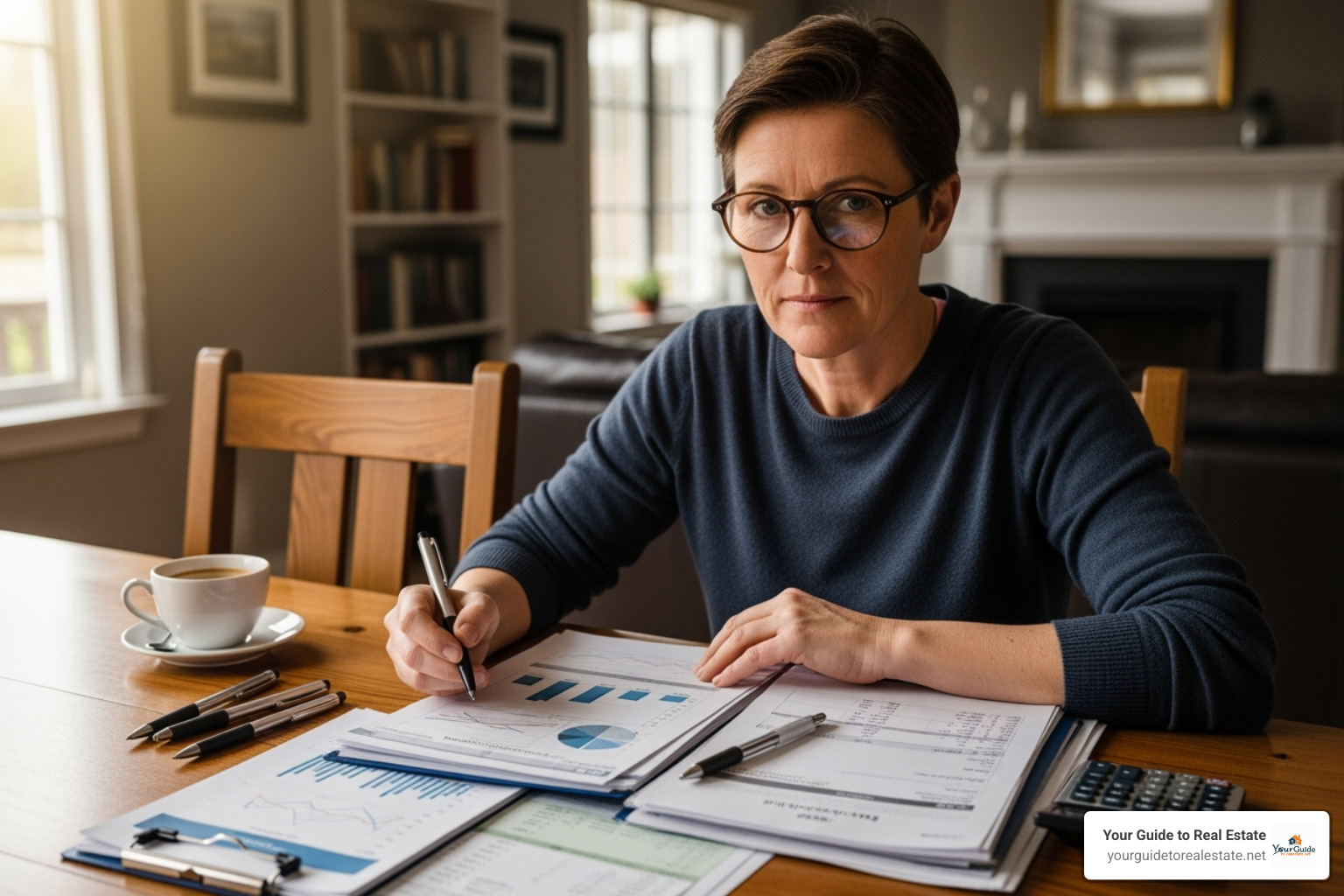 of a homeowner reviewing documents - Dallas property taxes