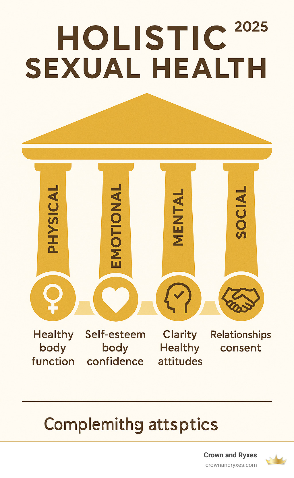 Comprehensive infographic showing the four interconnected pillars of holistic sexual health: Physical, Emotional, Mental, and Social - Holistic sexual health infographic Comprehensive infographic showing the four interconnected pillars of holistic sexual health: Physical, Emotional, Mental, and Social - Holistic sexual health infographic