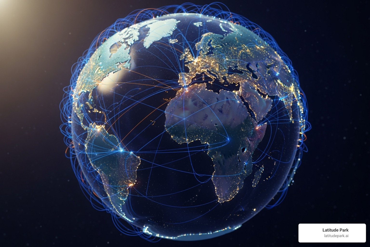 World map with connection lines representing distribution - pr & press release