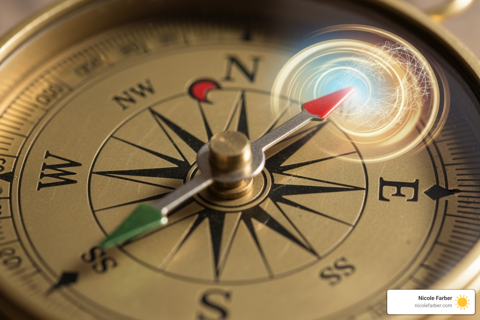 compass pointing towards words like 'Integrity' and 'Empathy' - how to become a good leader at work