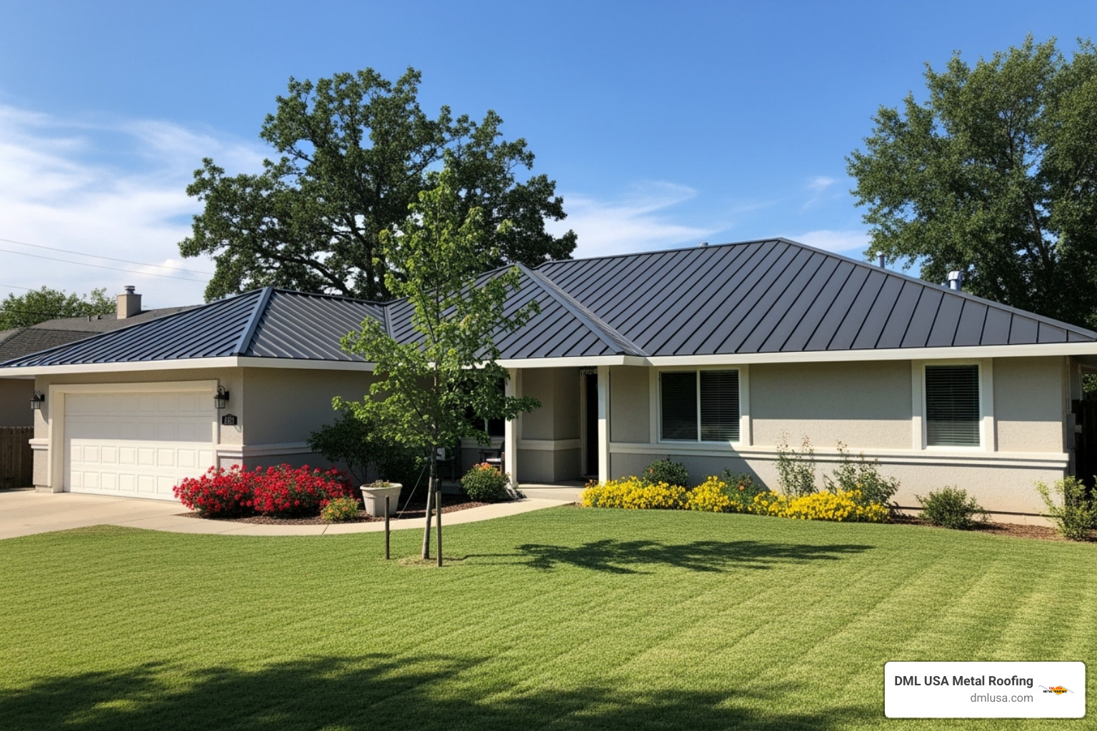 a standing seam metal roof - cost of replacing shingle roof