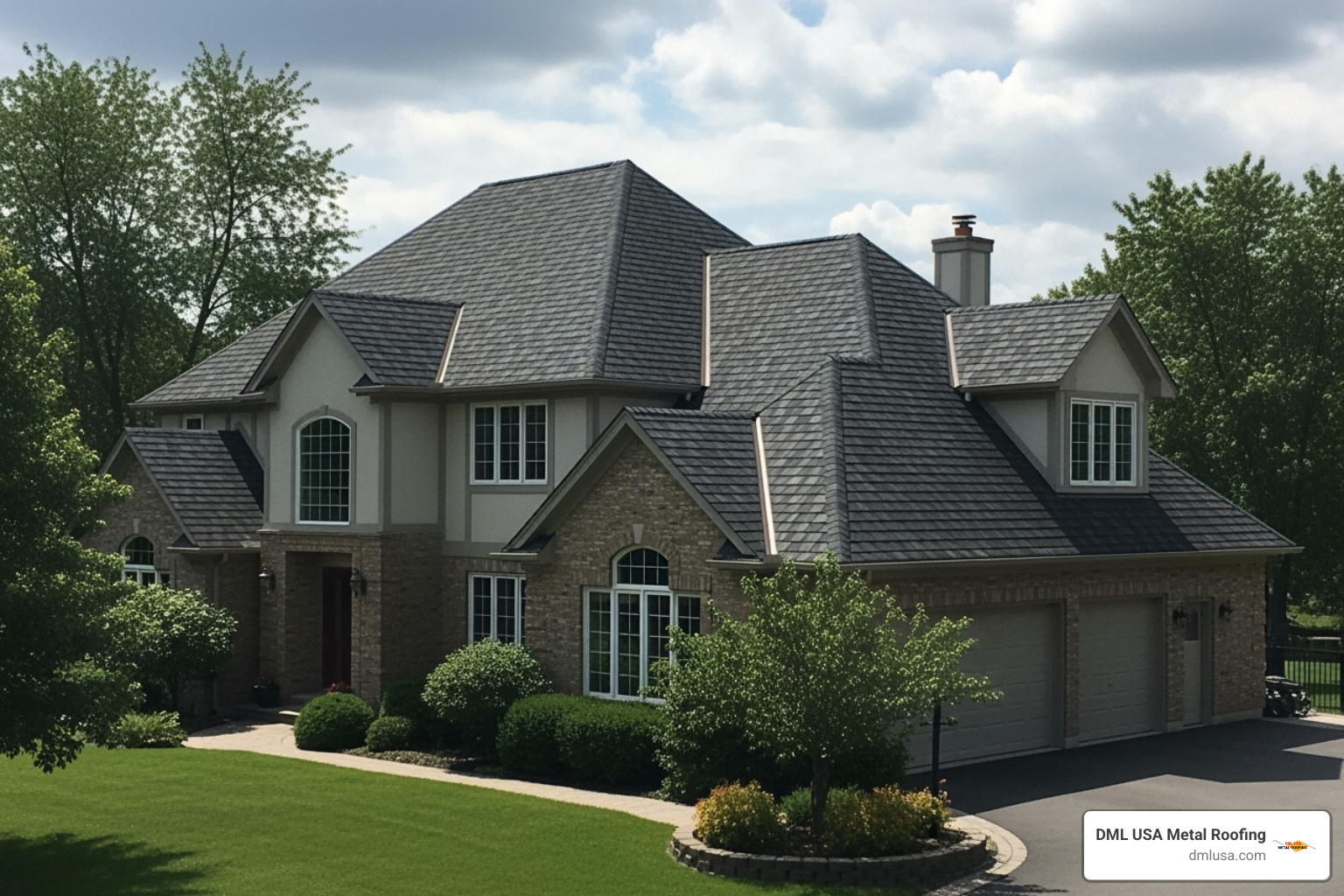 architectural asphalt shingles on a suburban house - cost of replacing shingle roof